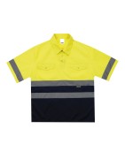 Camisola alta visibilidad bicolor manga corta