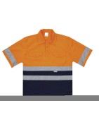 Camisola alta visibilidad bicolor manga corta